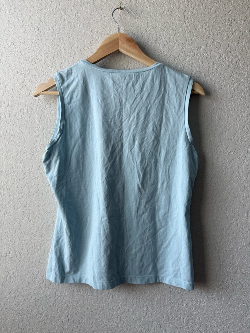 The Limited Light Blue Ruffle-Front Tank - Picture 2 of 3